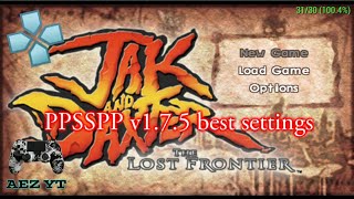 Jax \u0026 Daxter®:The Lost Frontier™ PPSSPP v1.7.5 best settings for low specs android phone