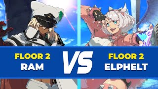 GGST Floor 2 ▶ Ramlethal vs Elphelt . Low Level Gameplay