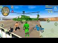 Green DeadPool Rope Hero Vice Town Simulator - I Found The Army Helicopter #11 - Android Gameplay