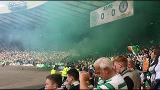 Celtic ULTRAS green brigade fireworks & smoke! | v rangers semi final 2022