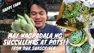 May nagpadala ng Succulents at Pots from our Subscriber! Unboxing time! (Lowland Caretips)