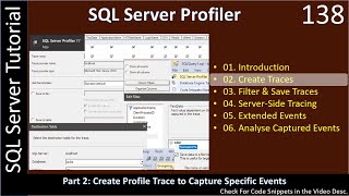 SQL Profiler | Part 2 - Create Trace of Database Events | SSMS TSQL Tutorial #138