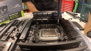 Mechanic builds an editing computer