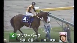 第４６回　安田記念 （ＧⅠ）　本馬場入場　1996.6.9　出走馬：トロットサンダー、タイキブリザード、ヒシアケボノ、ジェニュイン、ダンスパートナー、フラワーパーク、ヒシアマゾン、フジノマッケンオー他