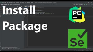 Python Selenium: Install a package in PyCharm