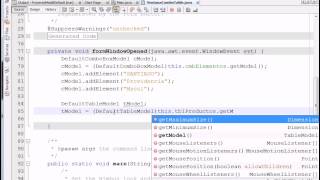 02 JTable DefaultTableModel