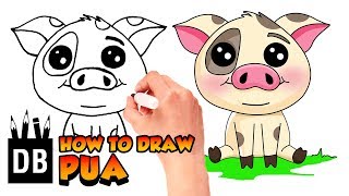 How To Draw Pua From Moana | For Kids