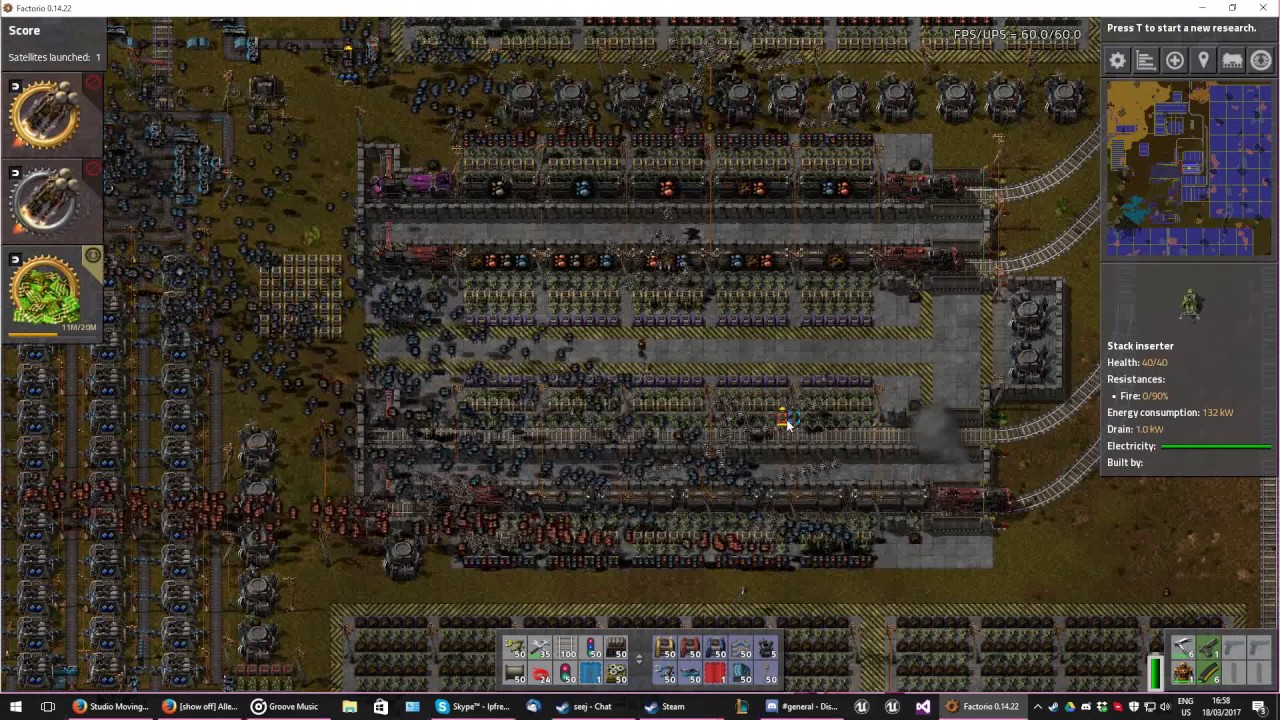 Factorio Logistics Bots Unloading Trainstation Youtube