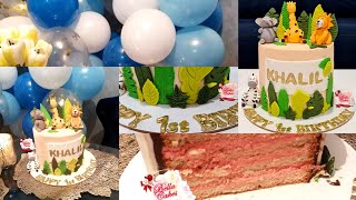 تحضير طلبية كيك ديزاين🎂 حديقة الحيوانات 🦓🦁 تشكيل الحيوانات بالتفصيل بأبسط طريقة🦒Cake Désign jungle