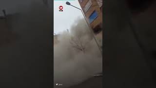 لحظة إنهيار مبنى جراء هزة ارتدادية سابقة في تركيا#turkey #earthquakes #Syria #reels  #viral  #trend