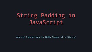 Pad String on Both Sides