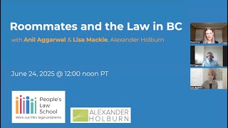 Roommates and the Law in BC (Recorded Webinar)