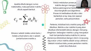 Algoritma & Pemrograman | Array Multidimensi