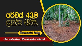 පර්චස් 43ම ලක්ෂ 43යි ප්‍රධාන නගරයකට ලඟින්ම.