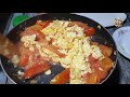 egg fried tomato ពងមាន់ចៀនប៉េងប៉ោះ