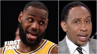 'Hell no, I'm not buying that!' - Stephen A. reacts to LeBron's postgame comments | First Take
