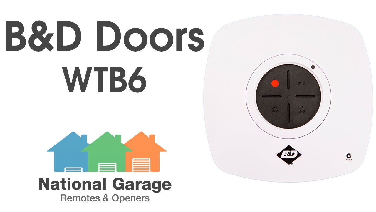 B&D Doors WTB6 Garage Remote Control Video Description - YouTube