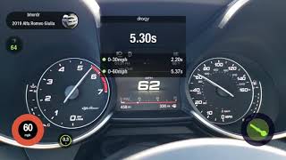 2019 Alfa Romeo Giulia ti sport 2.0l draggy 0-60mph and 1/4 mile stock...