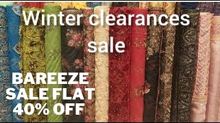 Bareeze sale flat 40% off winter clearances/Bareeze sale today/SIA Vlogs Official