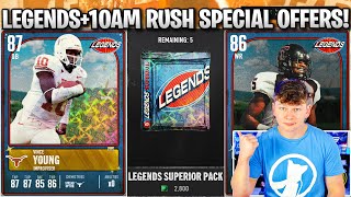 10AM RUSH OFFERS AND LEGENDS! LEGENDS SUPERIOR PACK! 87 VINCE YOUNG, CRABTREE, AND MAXX CROSBY!