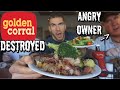 PRO EATER VS GOLDEN CORRAL BUFFET| COUNTLESS PLATES | ANGRY OWNER? | Man Vs Food