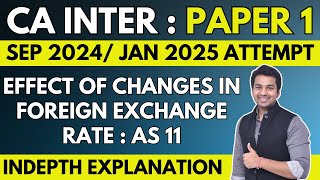 Ch 7 Unit 3 | AS 11 : Effect of changes in foreign exchange rate | CA Inter Advanced Accounting