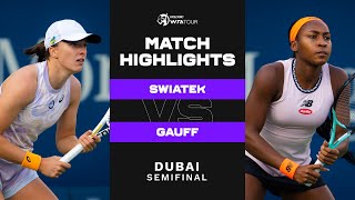 Iga Swiatek vs. Coco Gauff | 2023 Dubai Semifinal | WTA Match Highlights