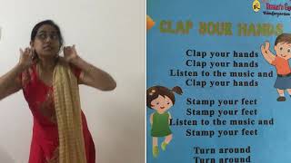 Nursery Rhymes | Clap Your Hands #how to teach rhymes for preschool kids | Rhymes For Preschool Kids