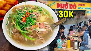 Phở bò 30K ngon rẻ tại Hà Nội - 3 GIỜ SÁNG đông nghịt khách