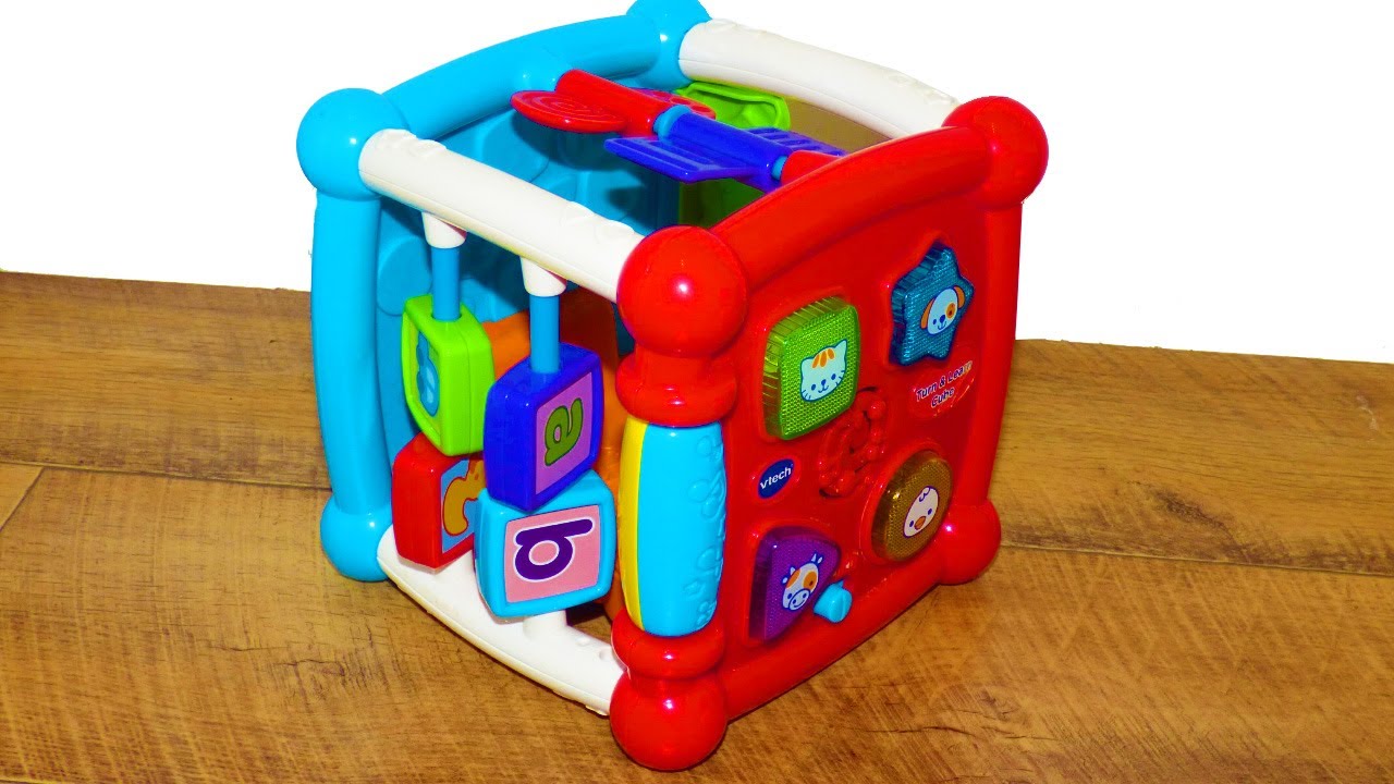 VTech Baby Turn And Learn Activity Cube Toy Review - YouTube