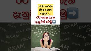 පාඩම් කරන්න හිතෙන් නැද්ද?😰 | Study Tips #shorts #study #sinhala #viral