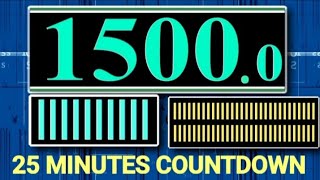 25 Minute 1,500 Seconds Countdown (Battery Bars reduce text animation) Remix Ware Inc Alarm clock