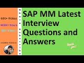 SAP MM Latest Interview Questions and Answers Combo || SAP MM Best YouTube Channel