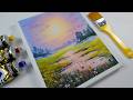 How to Paint Morning Sunrise ✨ Easy Acrylic Painting | STEP by STEP