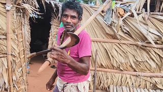 பனைமர தொழிலாளர்களின் மின் விளக்கு இல்லாத காட்டு வாழ்க்கை/ village palm leaf house /Sayalgudi Jegan