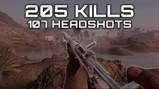 Battlefield 1 - 205 Kills \u0026 107 Headshots in a Single Game | Back to Basics