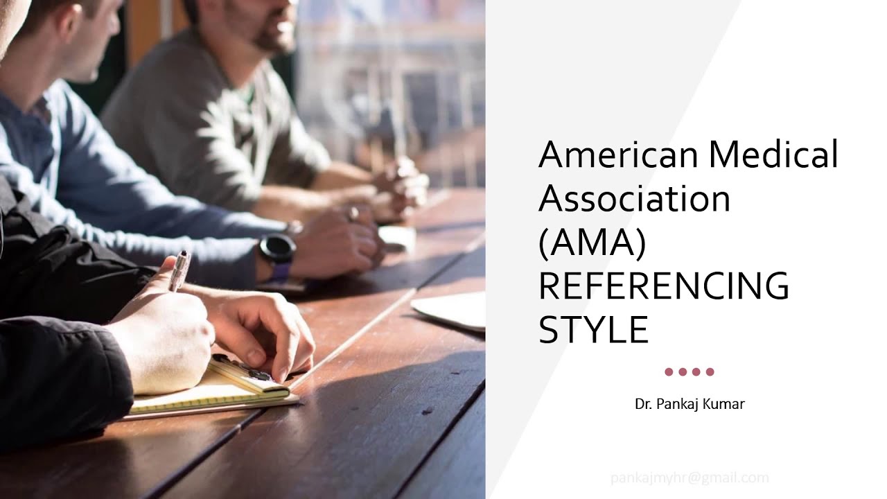 American Medical Association (AMA) : Referencing Style - YouTube