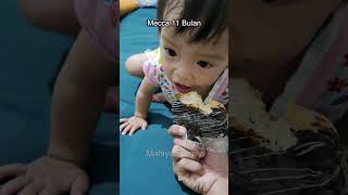 Bayi 11 Bulan Makan Donat