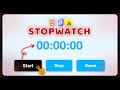 How To Create A Stopwatch Using HTML,CSS & JavaScript! 🚀 | Adel Gabr