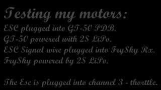 Testing RCX 2205 motors without a FC board.