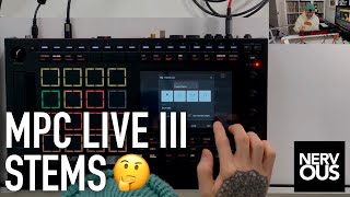 Akai MPC Live III - Stem Splitting Test With 3 Examples - NervousCook$