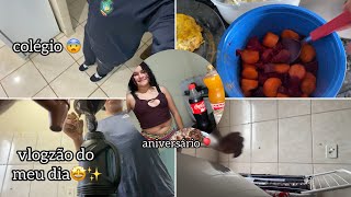 VLOGZÃO DO MEU DIA: arrume-se cmg para o colégio, almoço, aniversário e afins 🧘🏽‍♀️✨