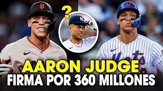 AARON JUDGE FIRMA POR 360 MILLONES Y 9 AÑOS CON NEW YORK YANKEES, NO QUIZO LOS GIANTS - MLB BASEBALL