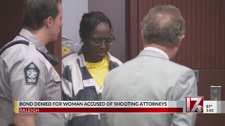 Woman accused of shooting attorneys outside Wake County Courthouse faces judge