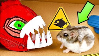 🐹10 funny hamsters🐹 Minecraft labyrinth escape! Who will win first?