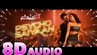 Psycho Saiyaan 8D Song | saaho Telugu | Prabhas,Shraddha Kapoor | Anirudh | Backbenchers 8DTelugu