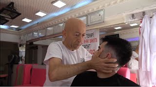 Emperor Pink Barber Gave Hard Massage to Our Follower,Head and Face Massage with Crackings