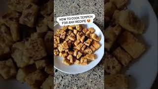 How to Cook Tempeh - My Super Easy Method! 🤩 #veganrecipes #veganfood #shorts