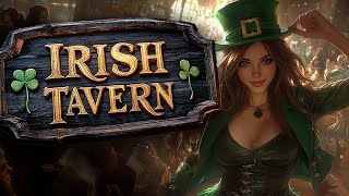 Irish tavern lively music. St  Patrick Day