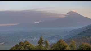 Timelapse View of the Virunga Volcanoes from Byiza Lodge, Twin Lakes, Rwanda